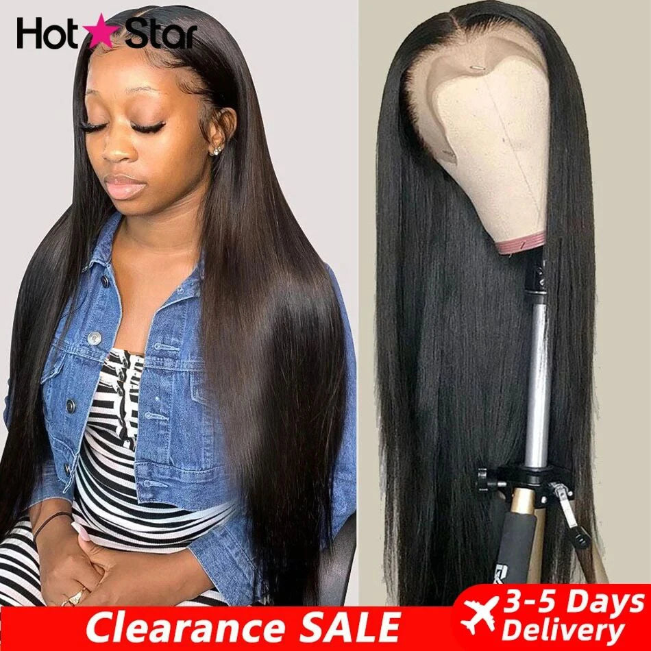 HD Lace Front Human Hair Wig Straight 13x4 13x6 Transparent Lace - OSASCO
