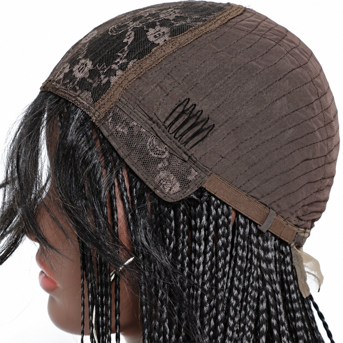 Three-Strand Braided Wig with Baby Hair Detail