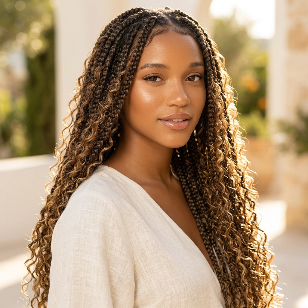 Synthetic Bohemian Braided Wig Full Lace Wig Braids Hair Wig Cornrow - OSASCO